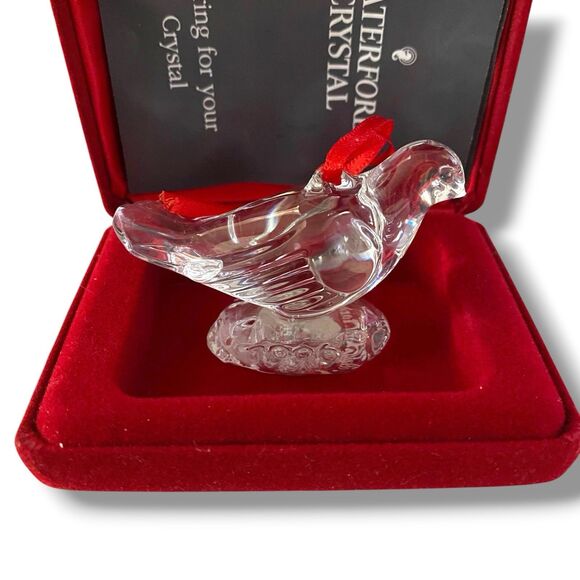WATERFORD CRYSTAL 1996 12 DAYS OF CHRISTMAS TURTLE DOVE ORNAMENT MIB Collectible - Picture 1 of 7